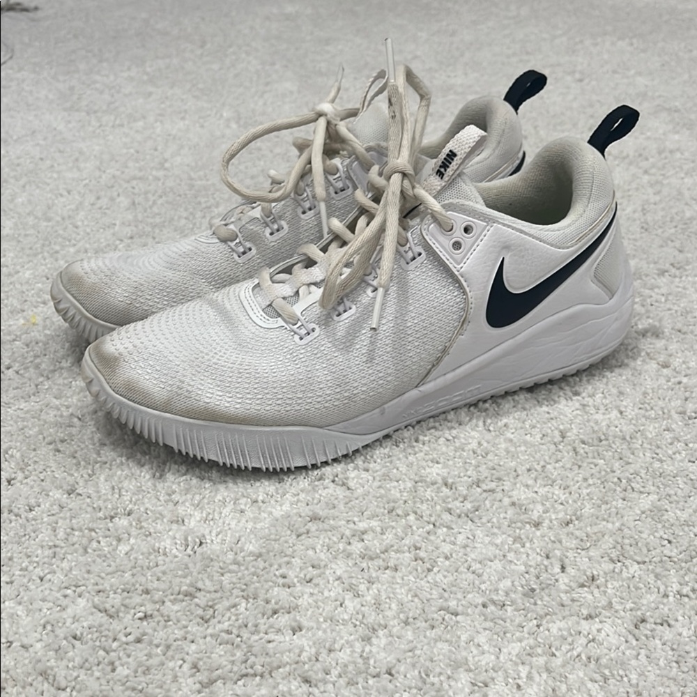 Nike White and Black Volleyball Shoes